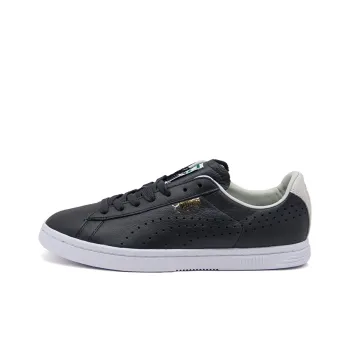 PUMA Court Star NM Cushioned Wear-Resistant Lightweight Low-Top Skateboard Shoes Unisex Black Gold