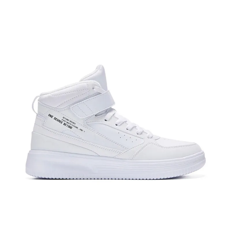361° Anti Slip Wear Resistant High Top Skateboard Shoes Men's White-1