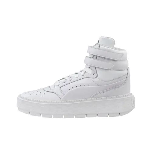 PUMA Platform Trace Skateboard Shoes Women's High-Top White