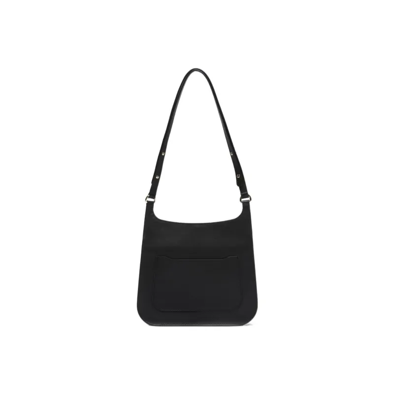 MaxMara Cow Leather Shoulder Bag Women's Black-3