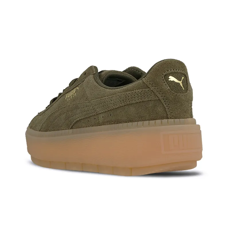 PUMA Suede Platform Trace 'Olive Night' Women's-3