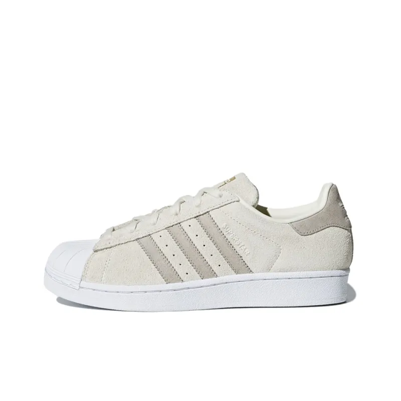 Adidas Originals Superstar Series Skateboard Shoes Women's Low-Top Beige-0