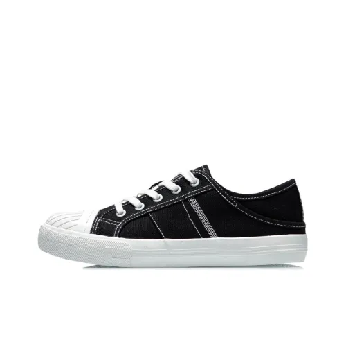 LINING Cookie Skateboard Shoes Women's Low-Top Black