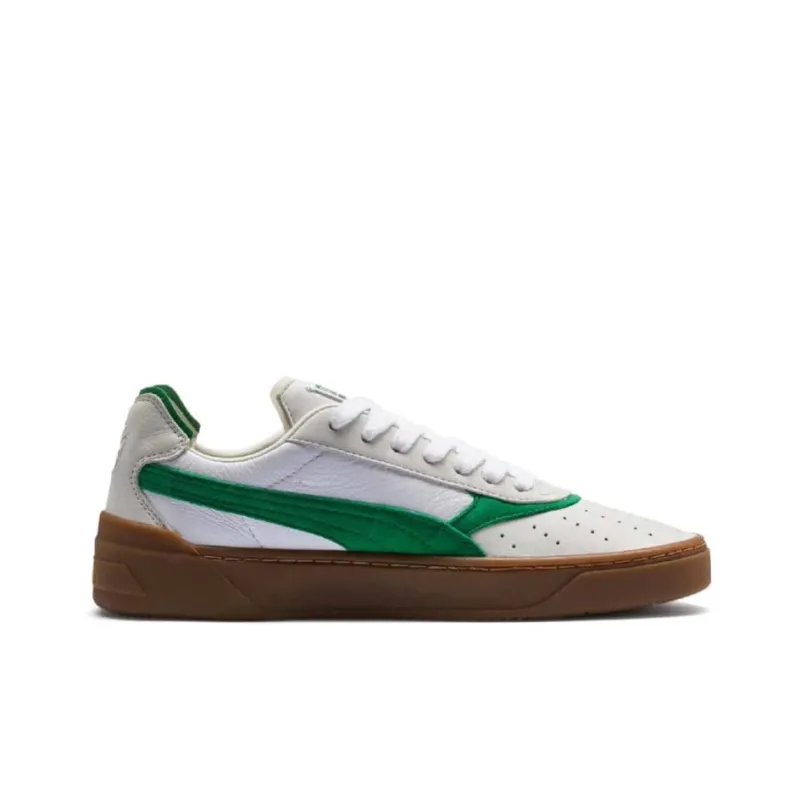 PUMA Cali 0 Vintage Low-Top Skateboard Shoes Unisex White Green-1