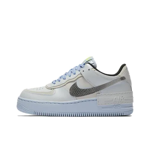 Nike Air Force 1 Low Shadow Pure Platinum Snakeskin Blue Women's