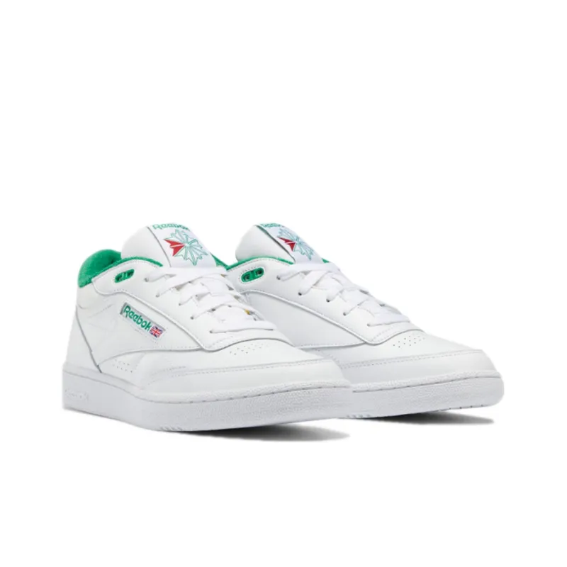 Reebok Club C Mid Ii Cozy Wear Resistant Skate Shoes Unisex White-2