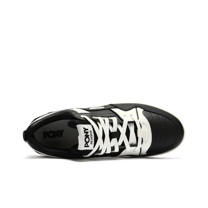 Pony Reverse Skateboard Shoes Unisex Low-Top Black-3