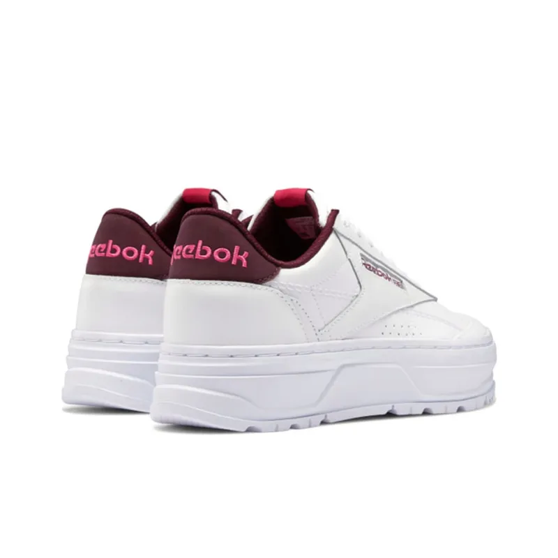 Reebok Club C Double Geo Cloud White Maroon Women's-3