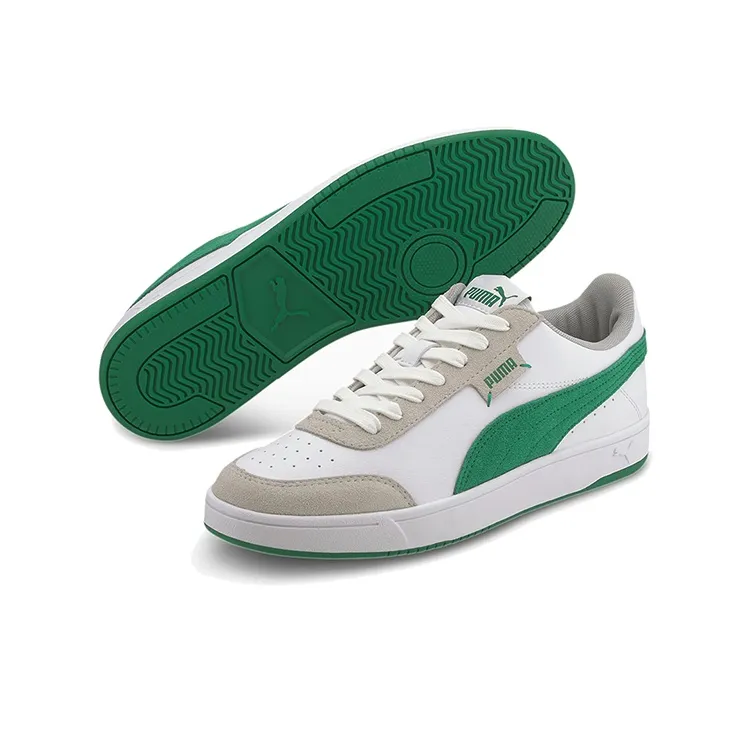 PUMA Court Legend Lo 'White Green Brown'-4