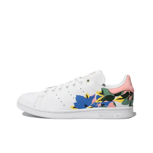 Adidas Originals STAN SMITH Collection Skateboard Shoes Women's Low-Top White/Blue/Pink