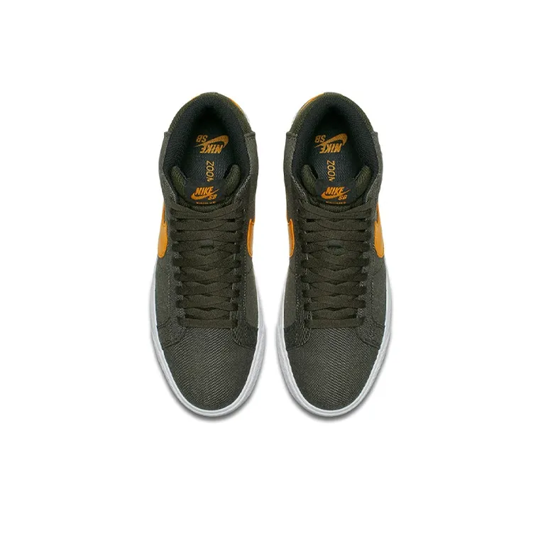 Nike Blazer SB Jade Horizon Coverage Anti Slip And Wear Resistant Mid Top Skateboard Shoes Unisex Navy Blue Orange-3