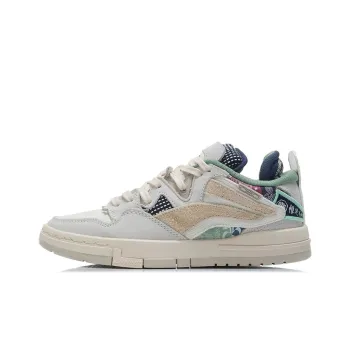 LiNing Wave Pro Anti Slip And Wear Resistant Lightweight Low Top Skateboard Shoes Women's Gray Green