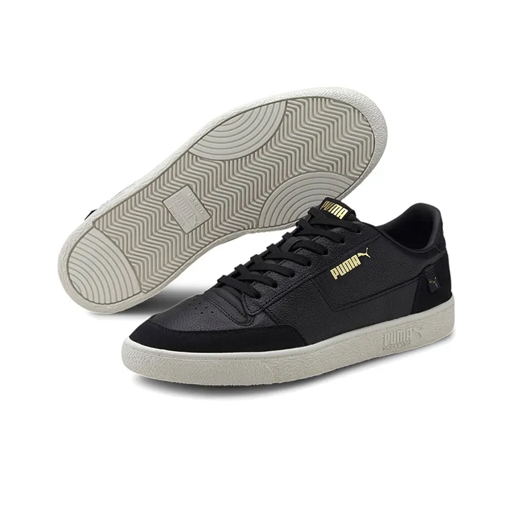 PUMA Ralph Sampson Mc Premium White/Gold/Black Low CasualBoard Shoes-4