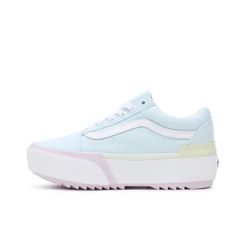 Vans Pastel Old Skool Stacked Low Top Sneakers Blue/Pink Women's