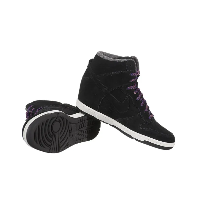 Nike Dunk Skateboard Shoes Women's Black Purple-3