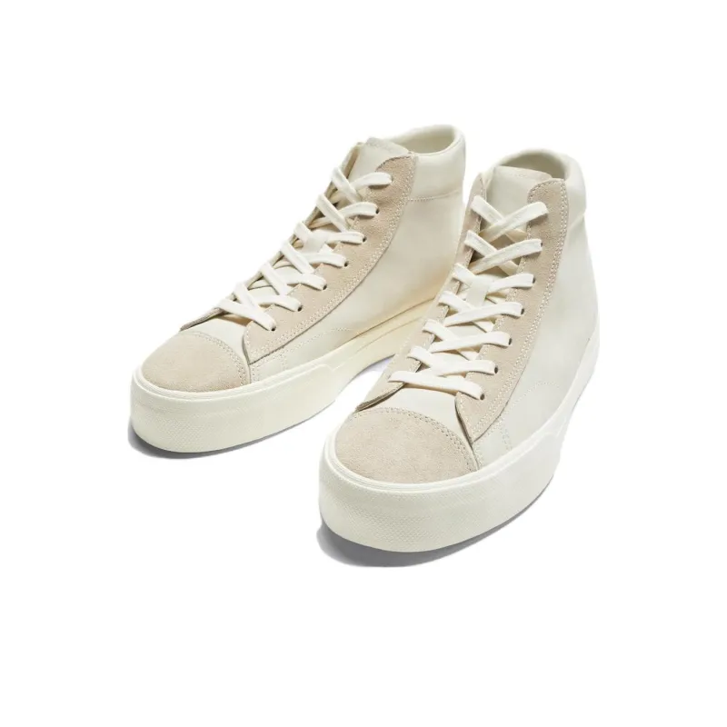 ZARA Slip-Resistant Cushioning Wear-Resistant High-Top Skateboard Shoes Men's Gray White-1