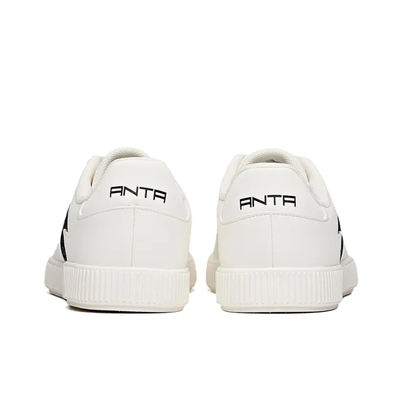 Anta Life Collection Slip Resistant Low Top Skateboard Shoes Men's White-3