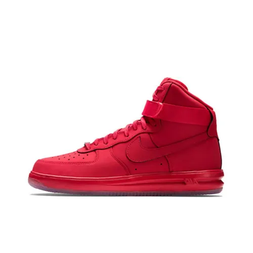 Nike Lunar Force 1 Skateboard Shoes Men High-Top Red