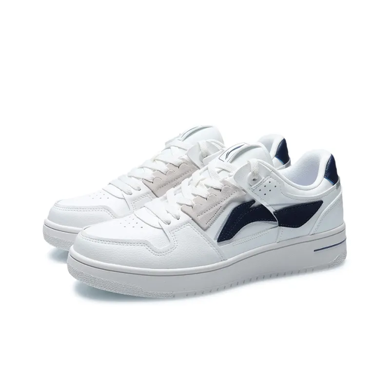 LiNing Tianji Slip Resistant, Abrasion Resistant, Balance, Lightweight Low Top Skateboard Shoes Men's White Blue-2