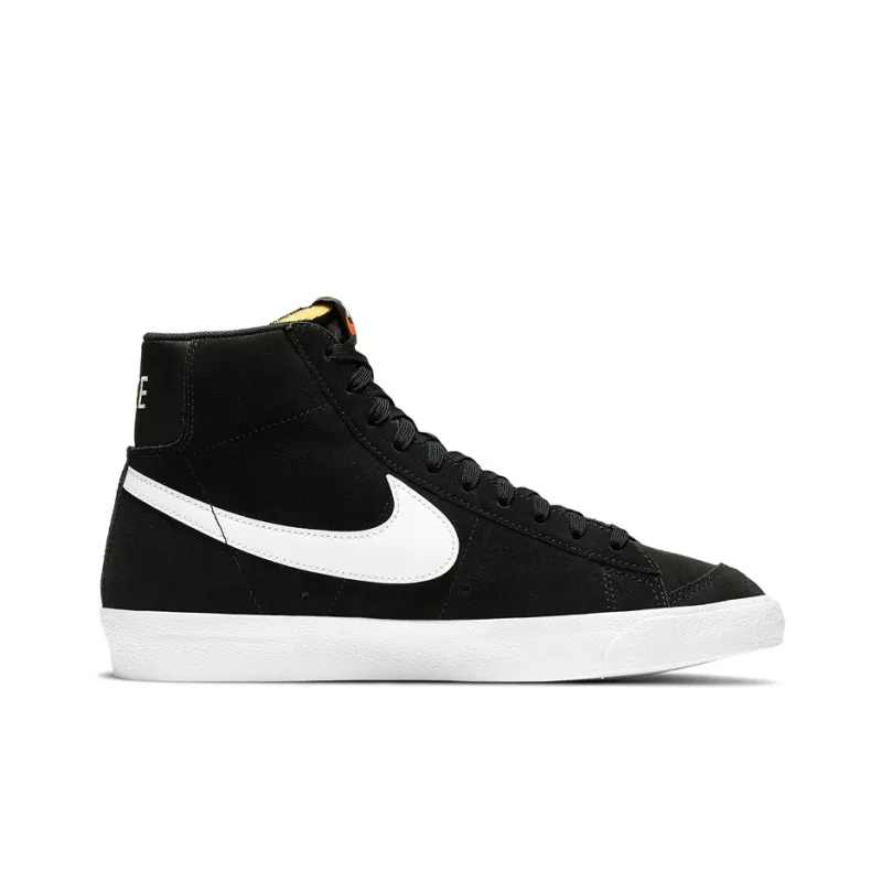 Nike Blazer Mid 77 Suede Black White-1