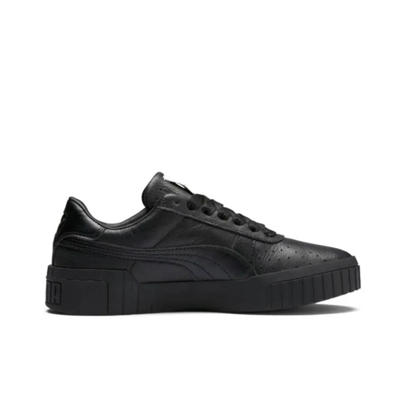 PUMA Cali Thick Sole Low Tops Casual Skateboarding Shoes Black Women's-1