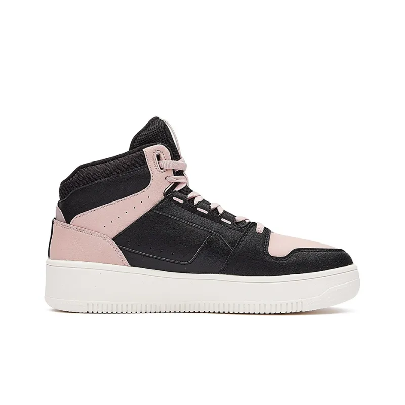 361° Wear-Resistant Skateboard Shoes Women's Black Pink-1