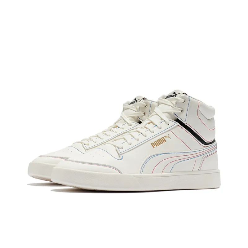 PUMA Shuffle Mid 'White Multi Stitch'-2