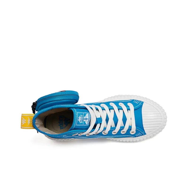 Doraemon x Kappa Anti Slip Wear Resistant Lightweight Breathable High Top Skateboard Shoes Unisex Blue-2