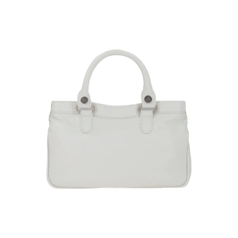 Balenciaga Neo Cagole Fine Grained Sheepskin Shoulder Bag, Crossbody Bag, Handbag Small Size Women's Optical White-2