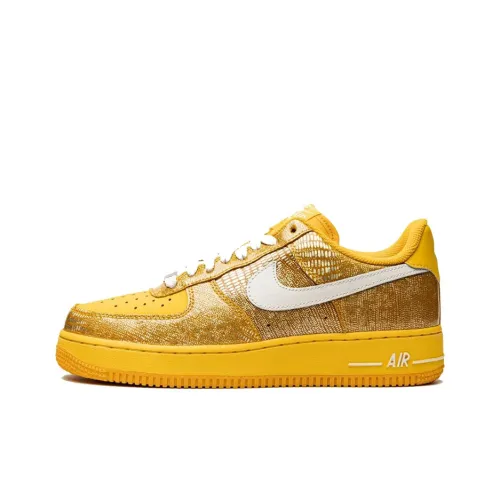 Nike Air Force 1 Skateboard Shoes Women's Low-Top Gold