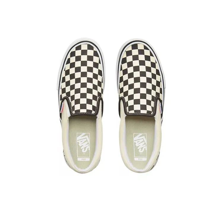 Vans Slip On Pro Checkerboard Black White-3