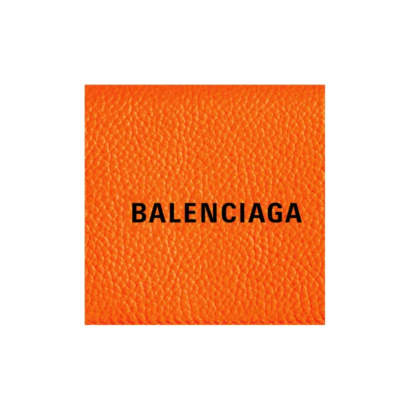 Balenciaga Calfskin Wallet Women's Fluorescent Orange-5