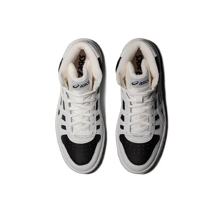 Asics Unisex Court Mz Hi High Heeled Sneakers White/Black-2