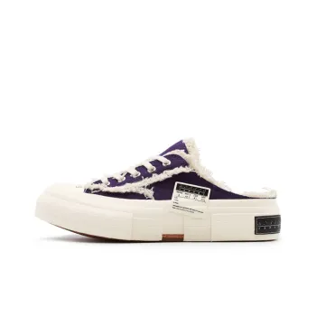 VESSEL G.O.P. Slip On Anti Slip Wear Resistant Low Top Skateboard Shoes Unisex Black Purple