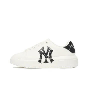MLB Chunky Classic Heel Dia Monogram Low Top Skateboard Shoes Unisex White Black