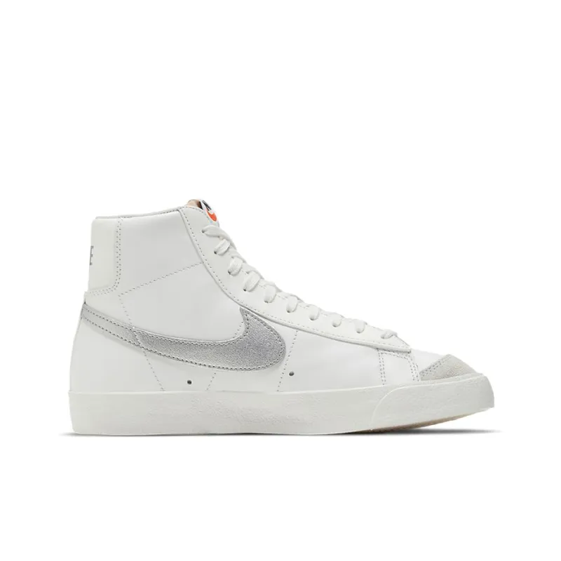 Nike Blazer Mid 77 White Silver Metallic Women's-1