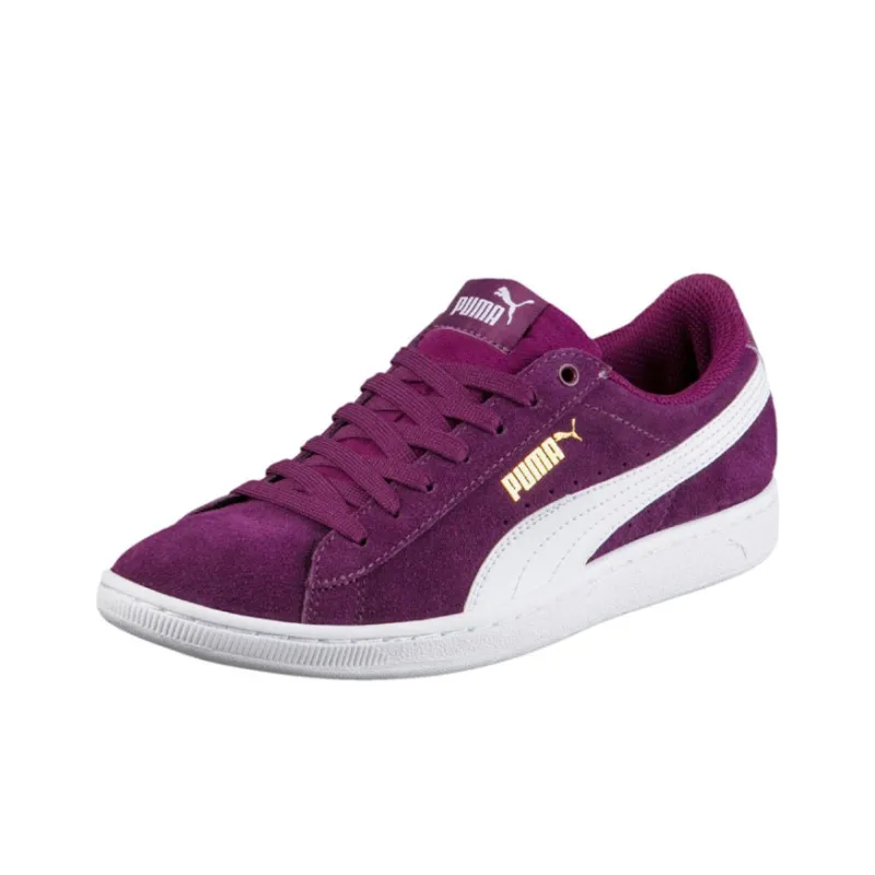 PUMA Vikky Softfoam Slip-Resistant Cushioning Coverage Low-Top Skateboard Shoes Women's Purple-2