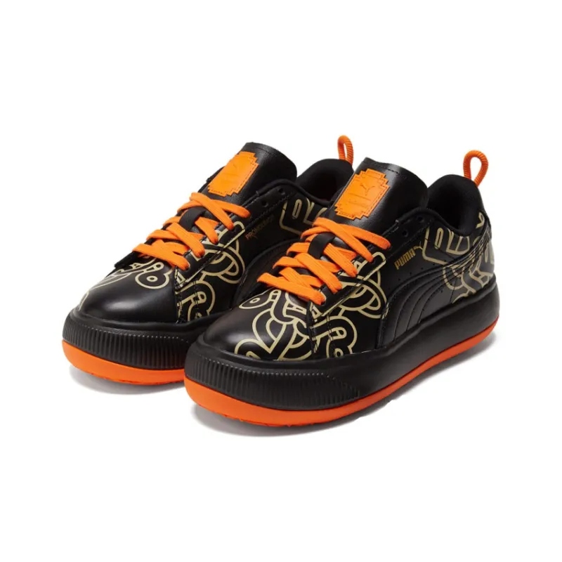 PUMA Pronounce X Suede Mayu 'Black Orange' Women's-2