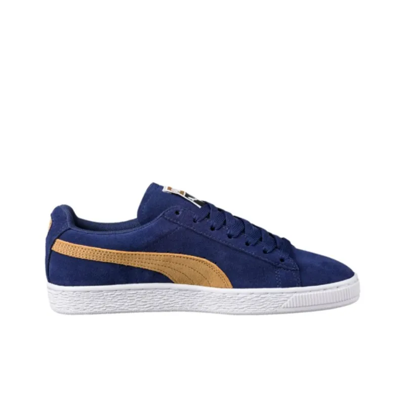 PUMA Suede Classic Slip-Resistant Cushioning Wear-Resistant Low-Top Skateboard Shoes Women's Blue Orange Multicolor-1