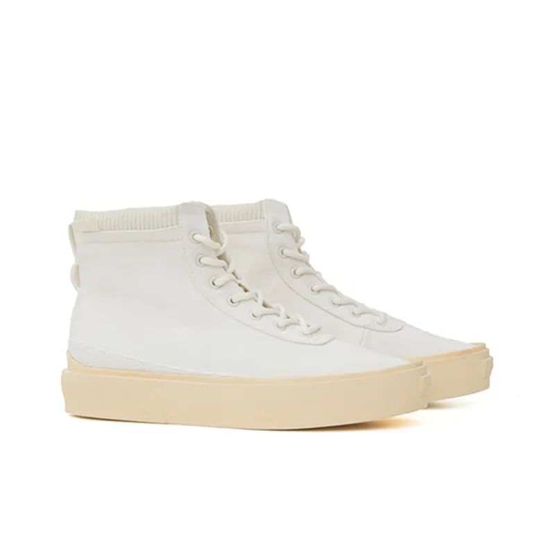 EQLZ EQUALIZER Fault High Anti Slip And Wear Resistant Lightweight High Top Skateboard Shoes Unisex Heron White-2