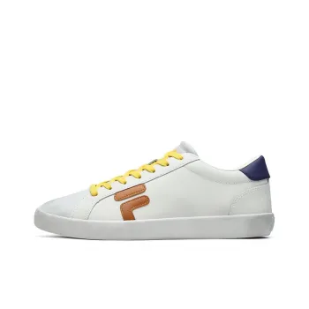 FILA Stride Anti Slip And Wear Resistant Lightweight Cushioning Low Top Skateboard Shoes Men's Star White