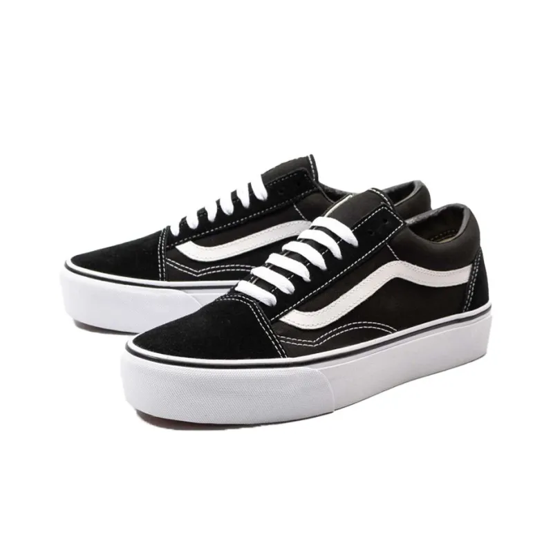 Vans Old Skool Platform Black White-3