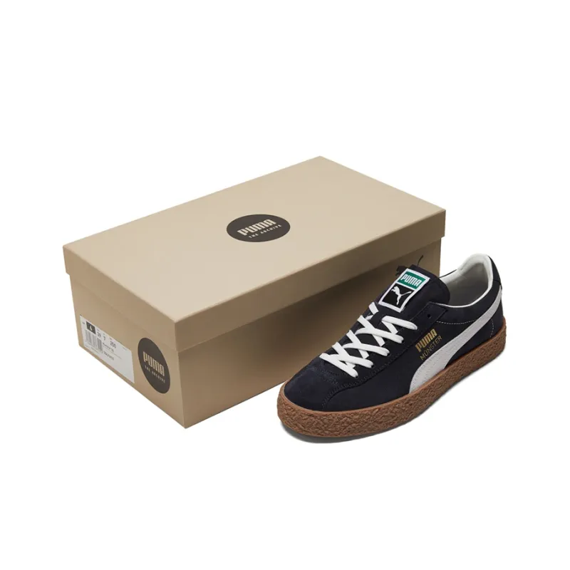 PUMA Muenster Og Muenster Og Low Top Skateboard Shoes Unisex Marine Blue-6