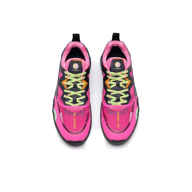 Erik Ellington x LiNing LINGTENG 䨻 'Tropicana' Slip Resistant Low Top Skateboard Shoes Men's Black Pink-3