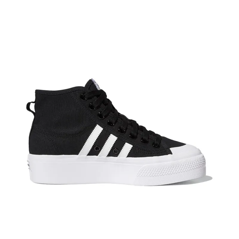 Adidas Women's Nizza Platform Mid 'Core Black White' Women's-1