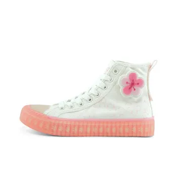Kappa Coverage Anti Slip And Wear Resistant High Top Skateboard Shoes Women's White