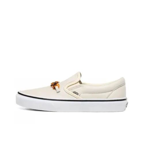 Vans Slip-on Skateboard Shoes Women's Low-Top Beige