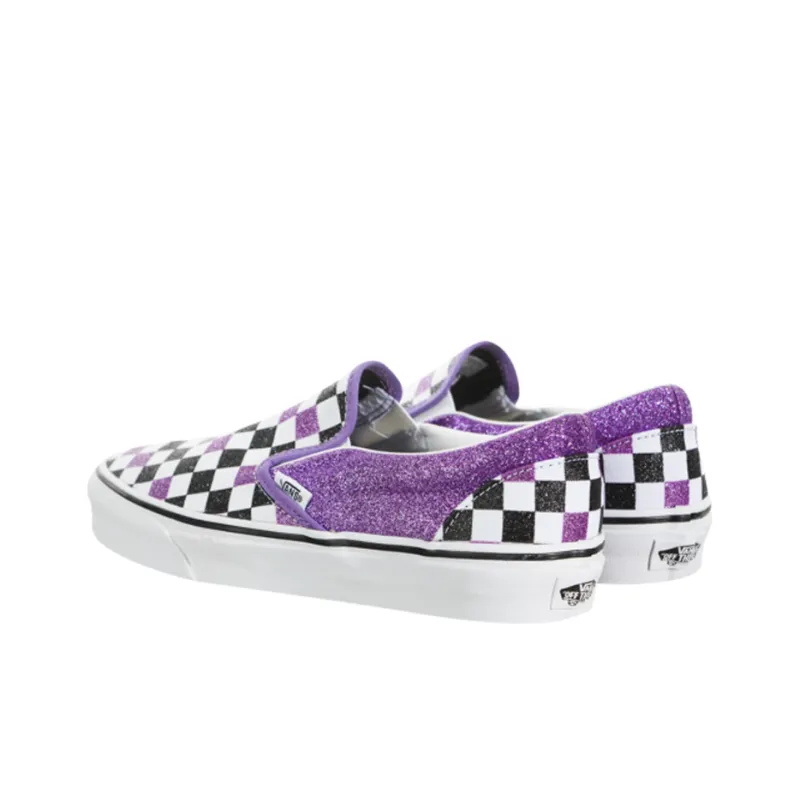 Vans Slip On 'Glitter Checkerboard Fairy Wren' Women's-3