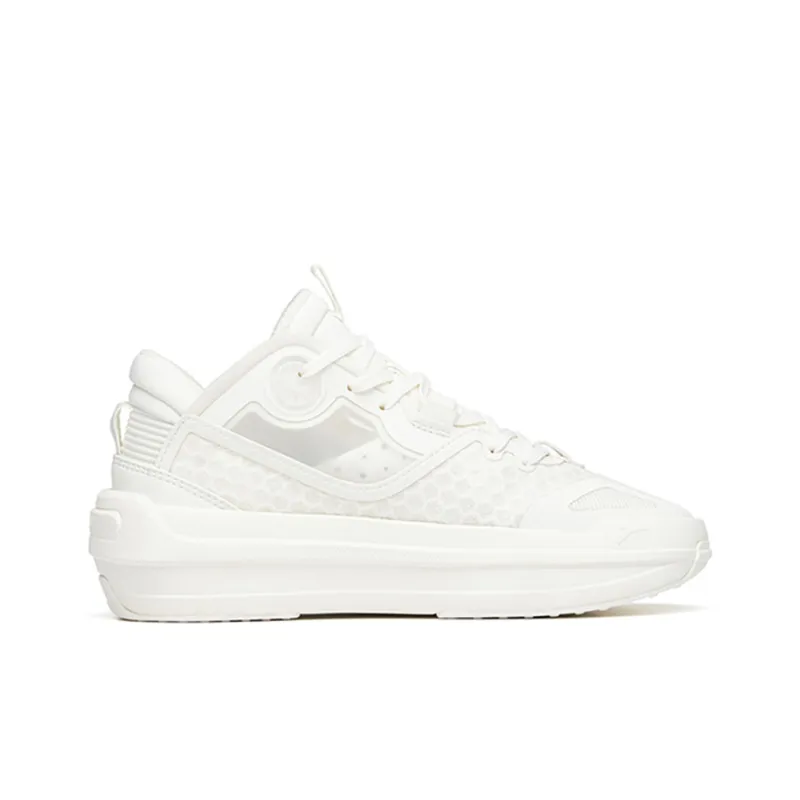 Anta C37 2.0 Breathable And Lightweight Mid Top Skateboard Shoes Women's Ivory White-1