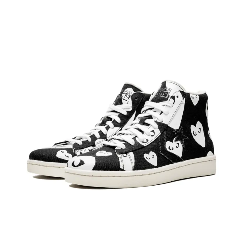 Converse Comme Des Garçons X Pro Leather 'Black White'-2